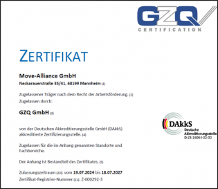 Zertifikat der GZQ
